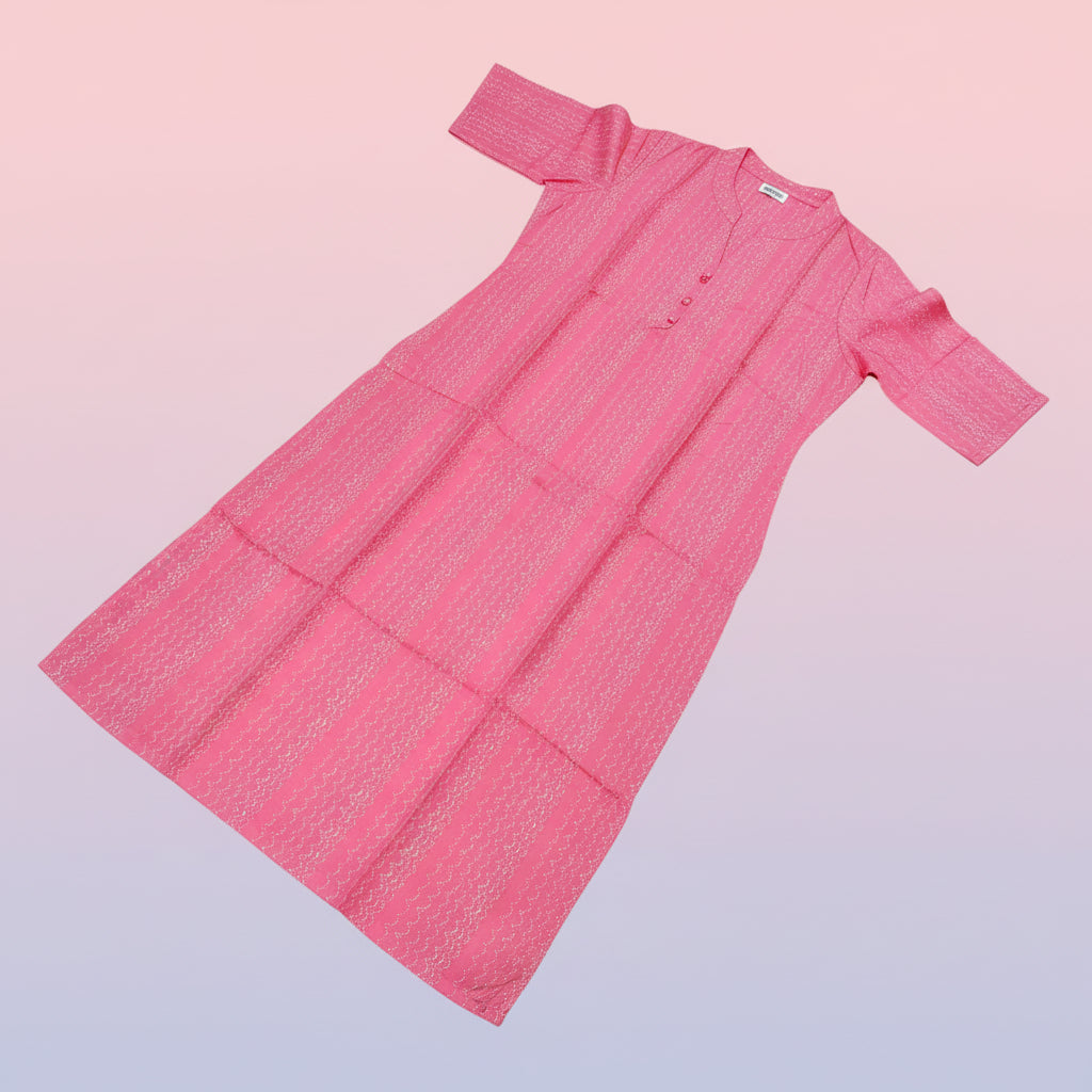 Pink Cotton Kurti