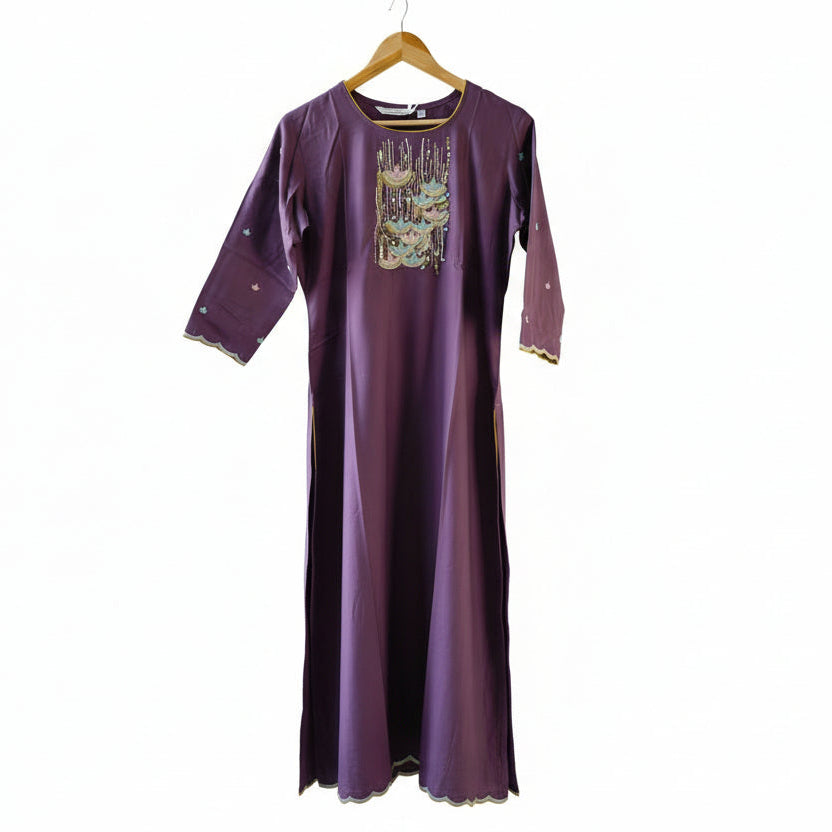 Purple rayon Kurti