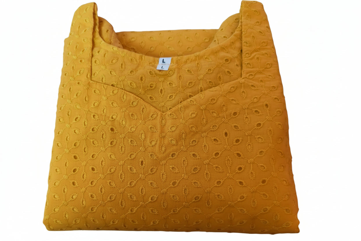 Yellow Hakoba Kurti