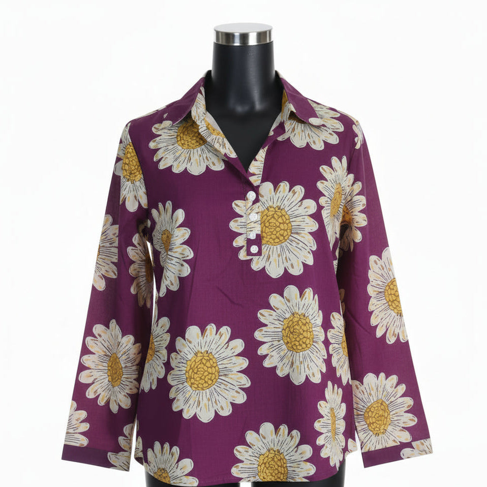 Maroon Floral Short kurti