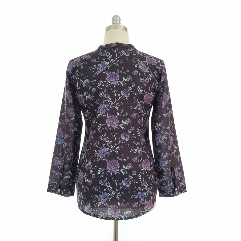 Purple Floral Short kurti