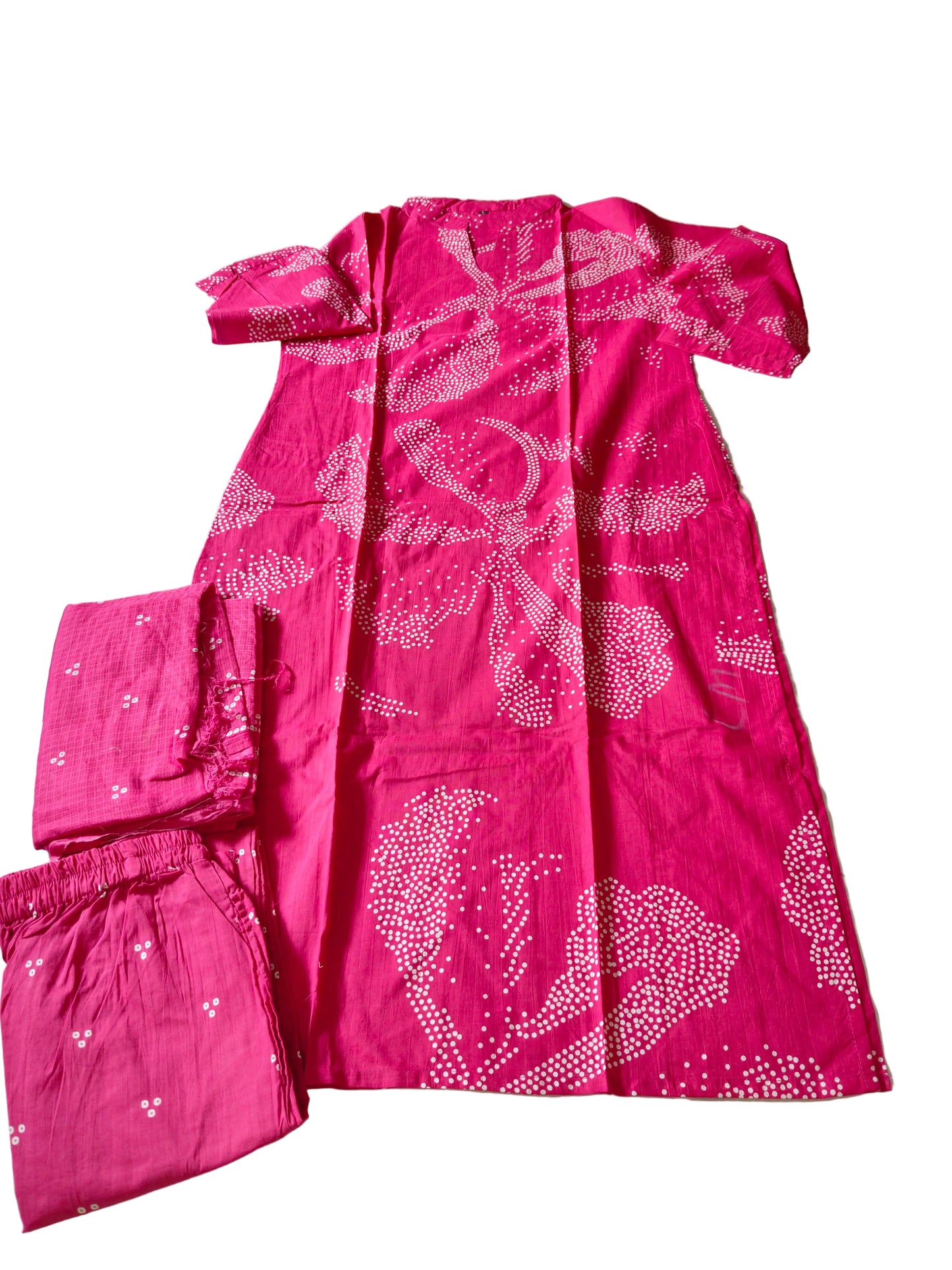 Pink Kurta-Bottom_Dupatta set
