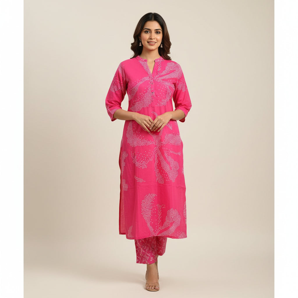 Pink Kurta-Bottom_Dupatta set