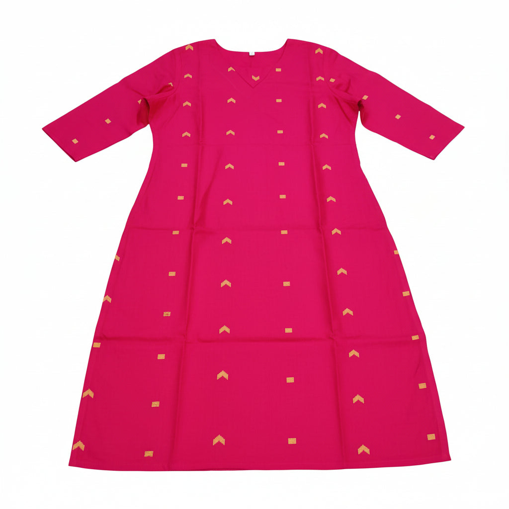 Fuchsia Pink Cotton Kurti