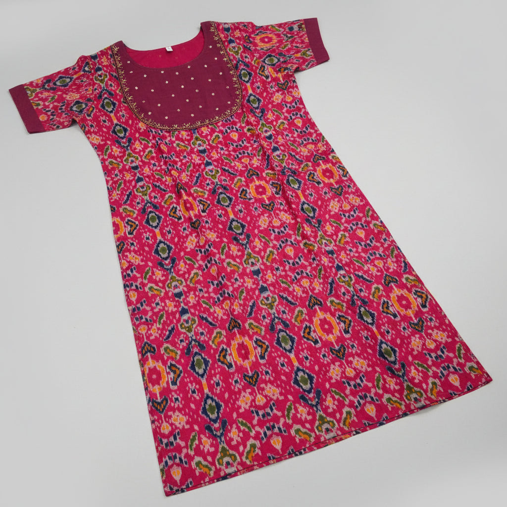 Maroon Cotton Kurti