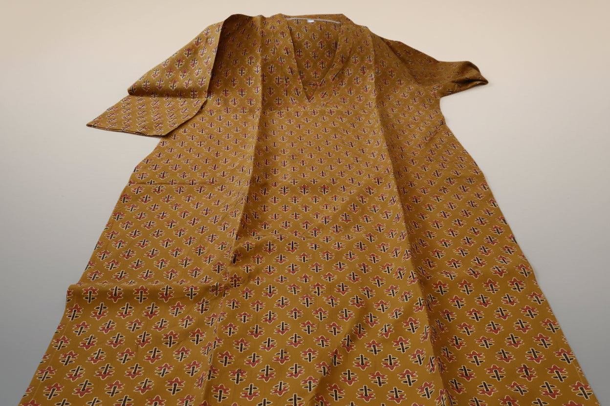 Mustard  Cotton Kurti