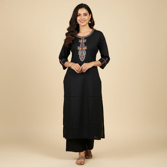 Black Rayon Kurti